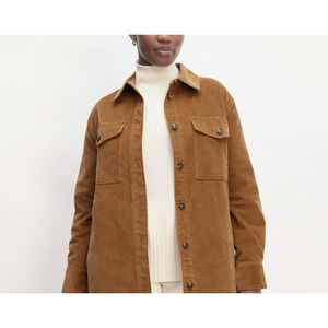 Everlane 'The Corduroy' Brown Oversized Shirt Jacket Size XXS